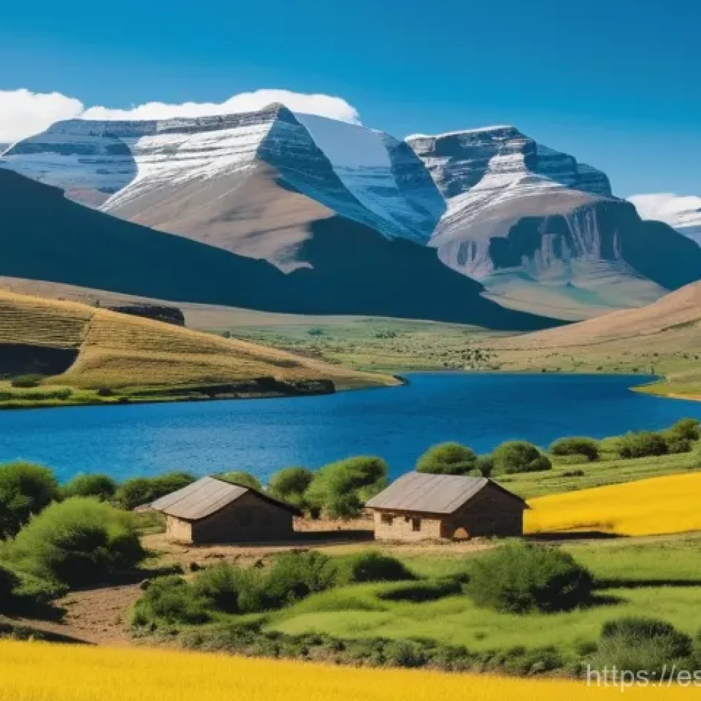 레소토에서의 모험 여행 옵션 - Here are three detailed image generation prompts in English, based on the provided content about Les...