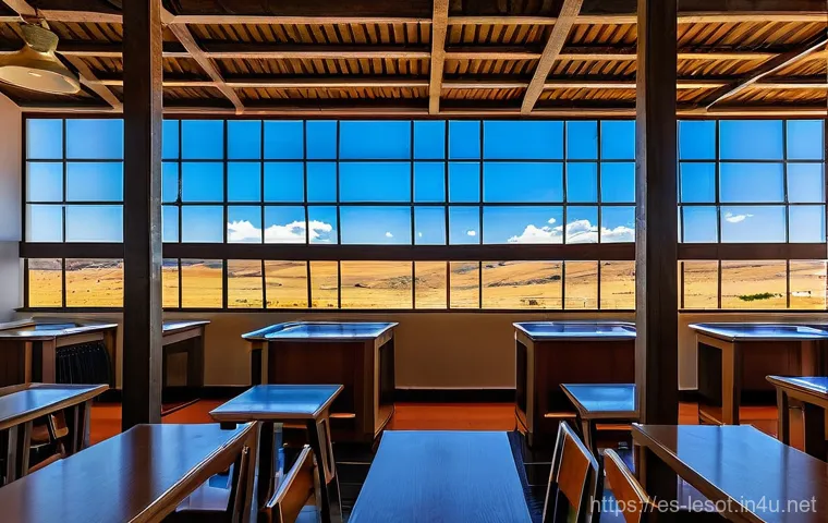 레소토의 교육 시스템 - Here are three detailed image prompts in English, designed to be appropriate for a 15+ audience and ...