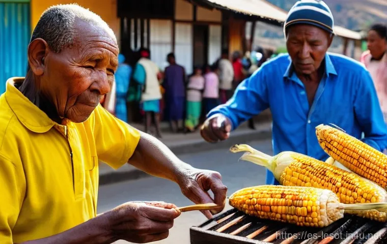 레소토에서 가장 맛있는 음식점 - **Vibrant Maseru Market with Fresh Makoenya (Fat Cakes)**
    A bustling and colorful outdoor market...