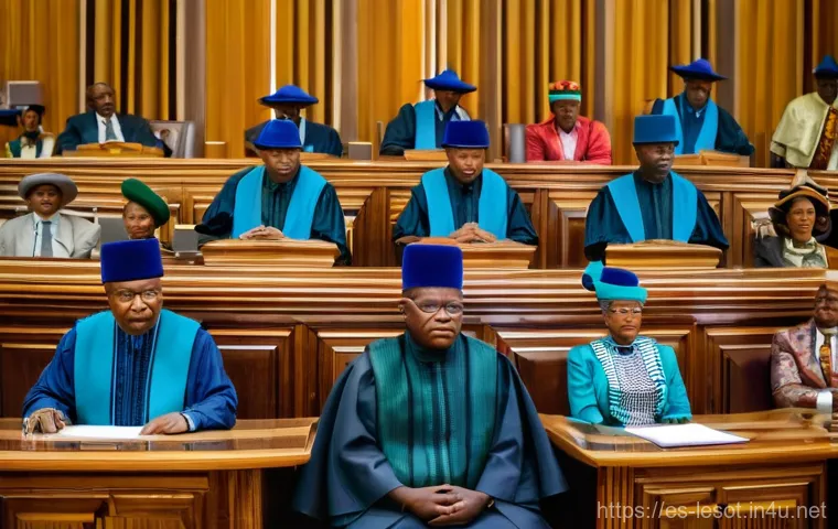 레소토 정치 구조와 정당 - **Prompt 1: The Monarchy and Tradition in the Mountains**
    "A majestic and dignified portrayal of...